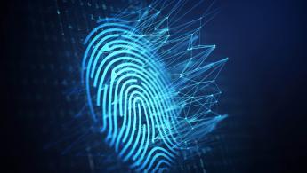 Blue digital fingerprint