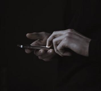 Person using a smartphone