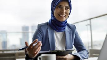 business woman with clipboard